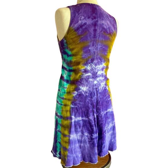 Womens Dress Size Small Purple Tie Dye Sleeveless Casual Beach Bohemian - Picture 3 of 7